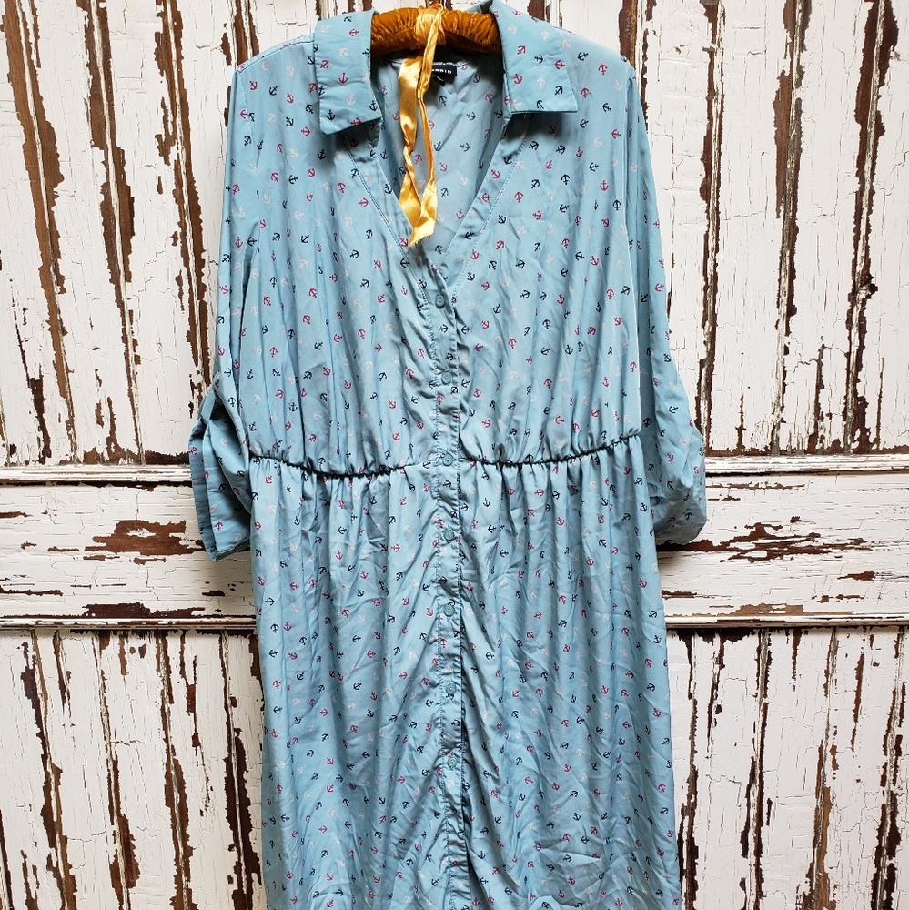 Anchor shirt dress